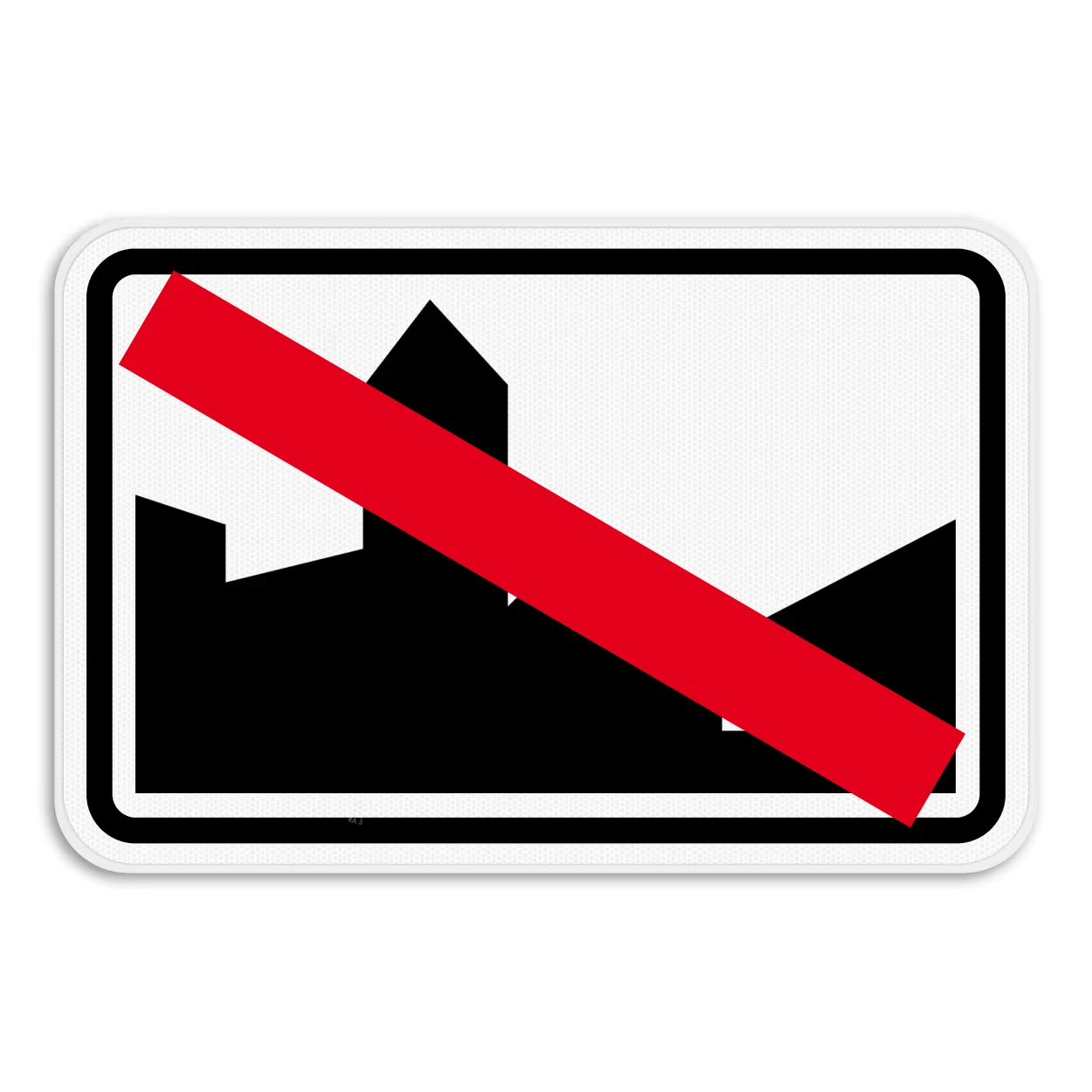 Sign outside the built-up area