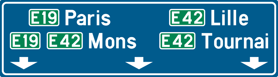 Bord F15 rijstrookwegwijzer