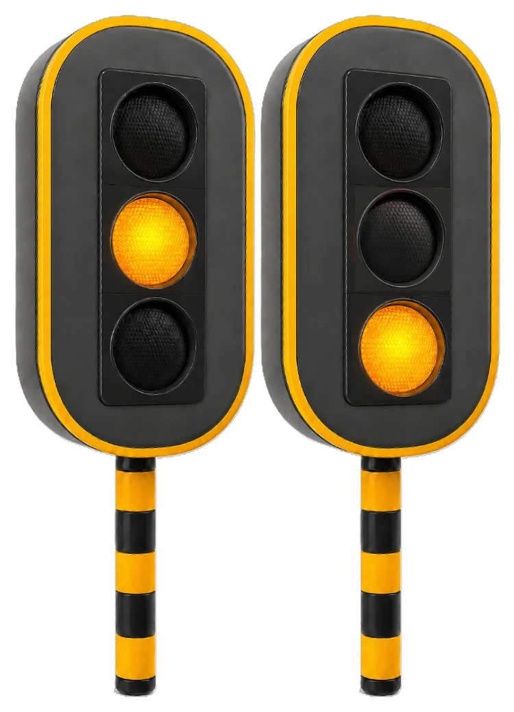 Feu orange clignotant